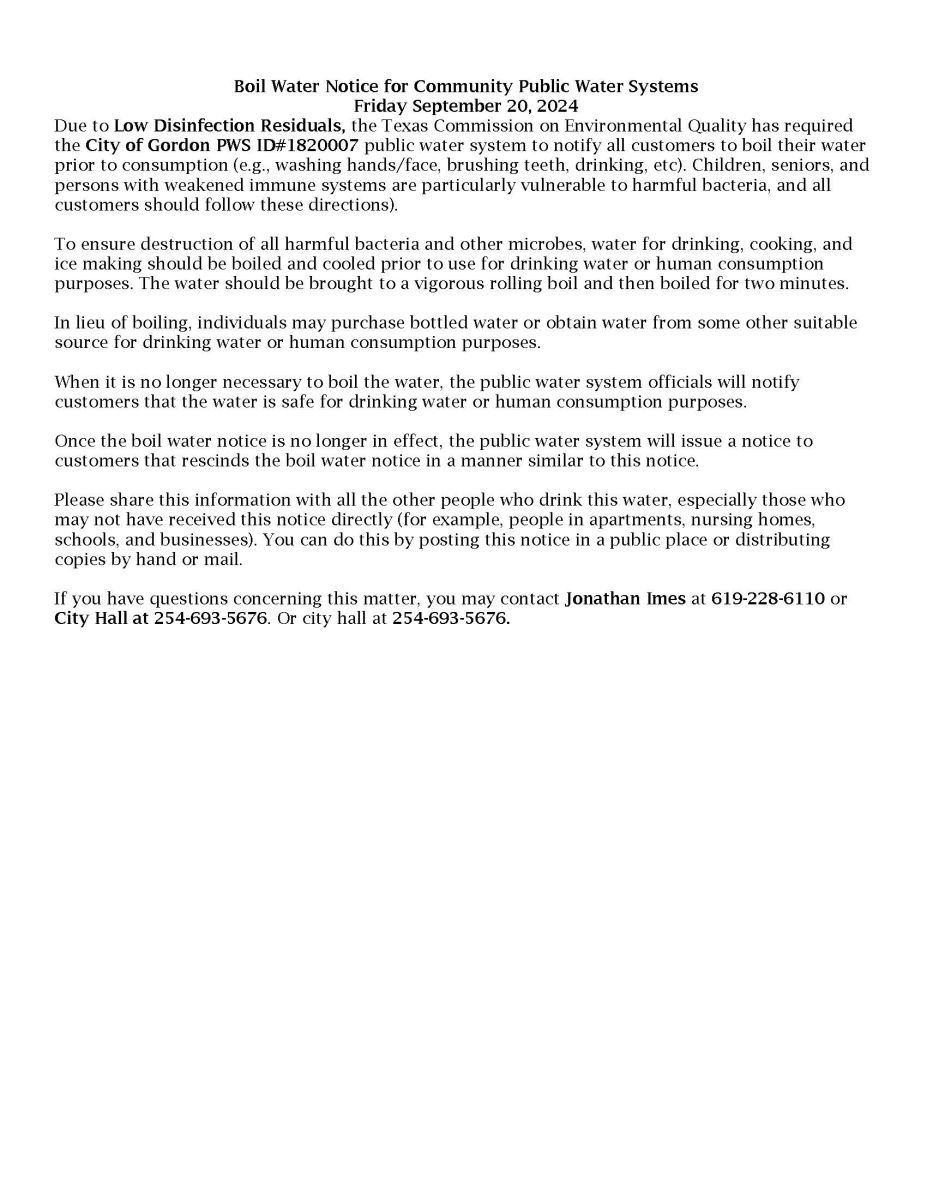 Boil Water Notice 9-20-24